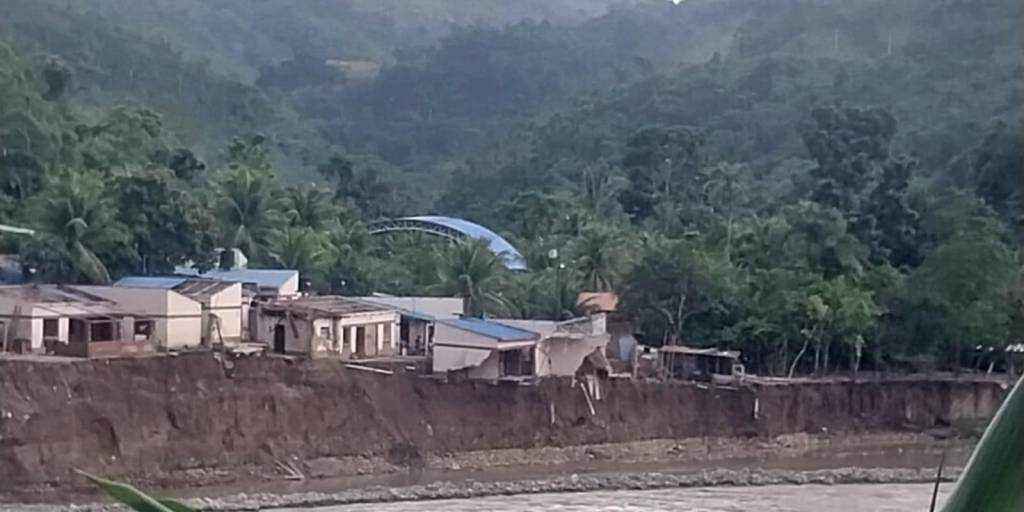 Casas afectadas en Guanay