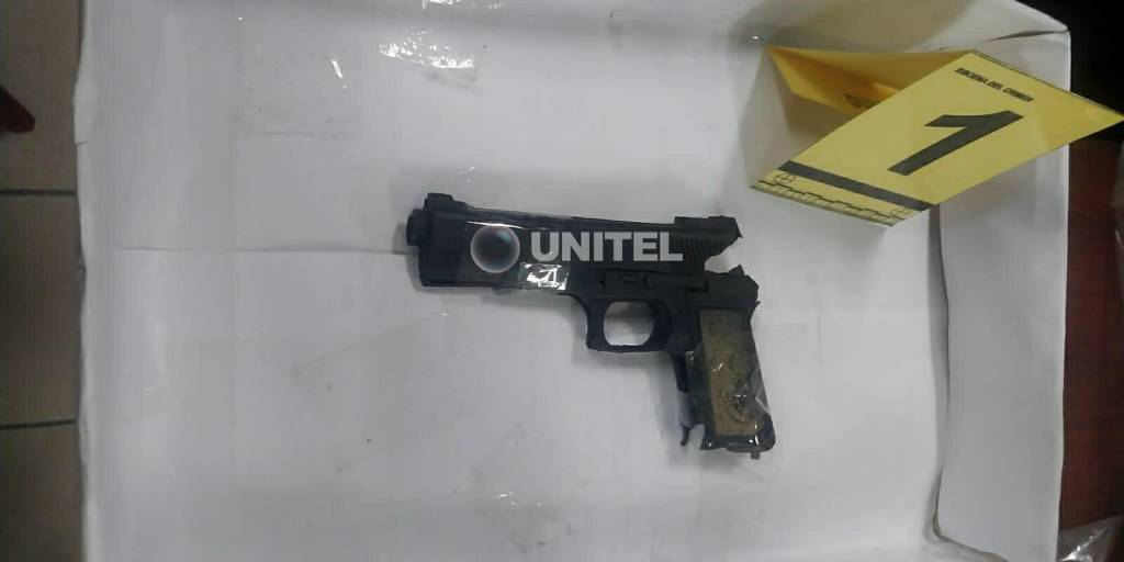 La pistola de juguete fue secuestrada por la Policía