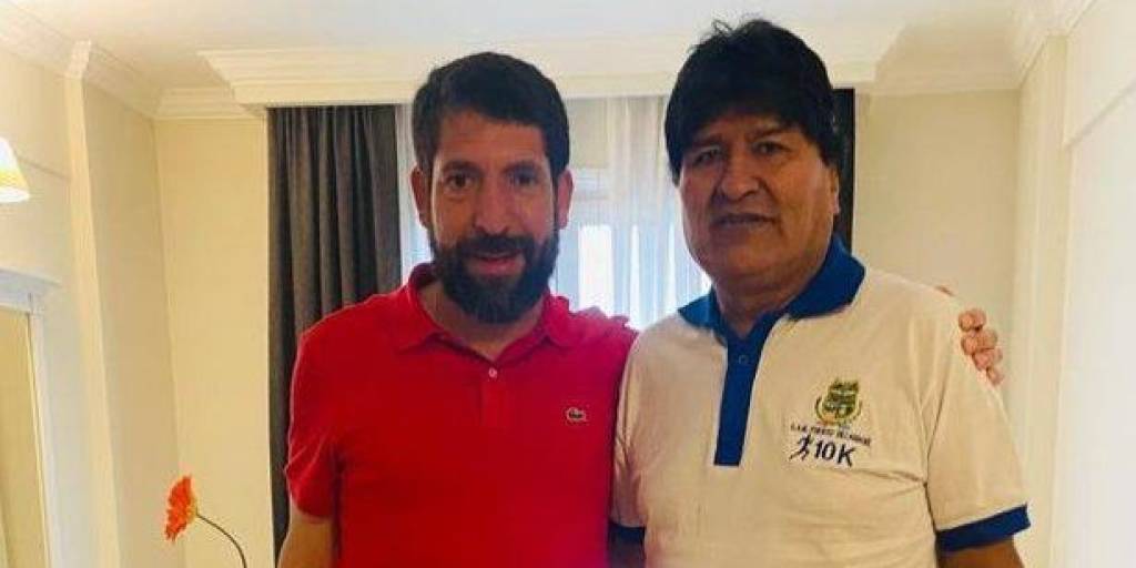 Raúl Noblecilla y Evo Morales