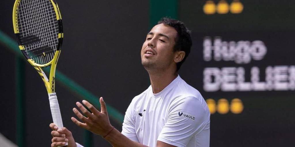 El tenista Hugo Dellien en un torneo anterior.