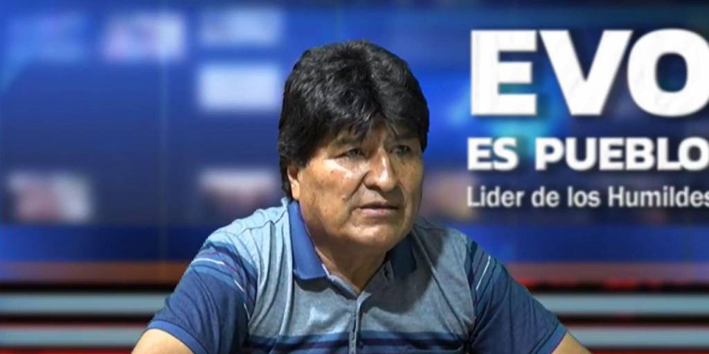 Evo Morales durante su programa.