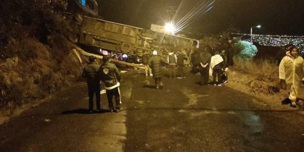 Accidente de tránsito en la autopista de La Paz