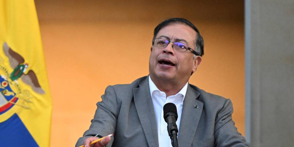 El presidente de Colombia de Perú, Gustavo Petro, en conferencia de prensa