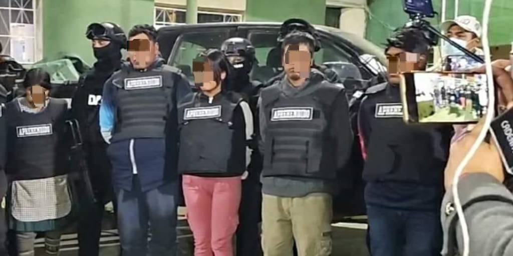 Los aprehendidos en el caso del atropello a un policía en Oruro.