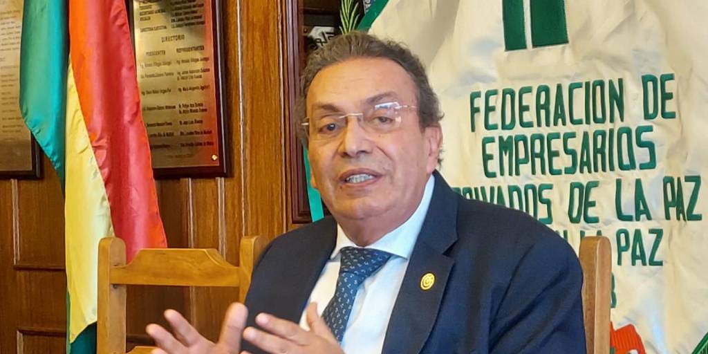 El presidente de la Federación de Empresarios Privados de La Paz (Feplp), Rolando Kempff,