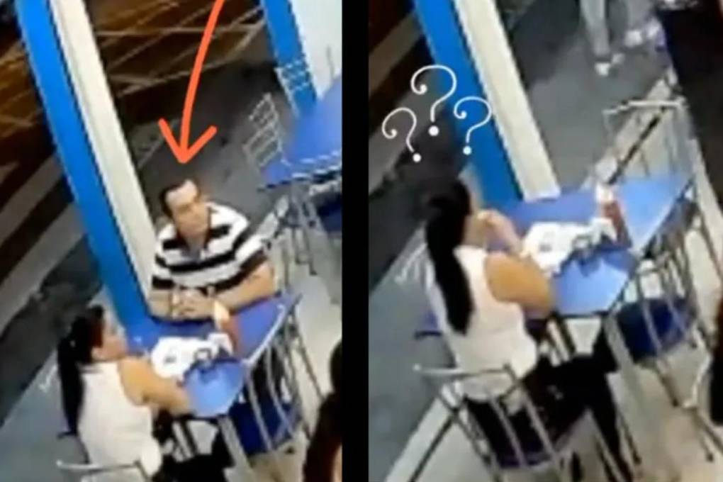 Video: Hombre huye de asalto y deja sola a su pareja en restaurante; el hecho se volvió viral