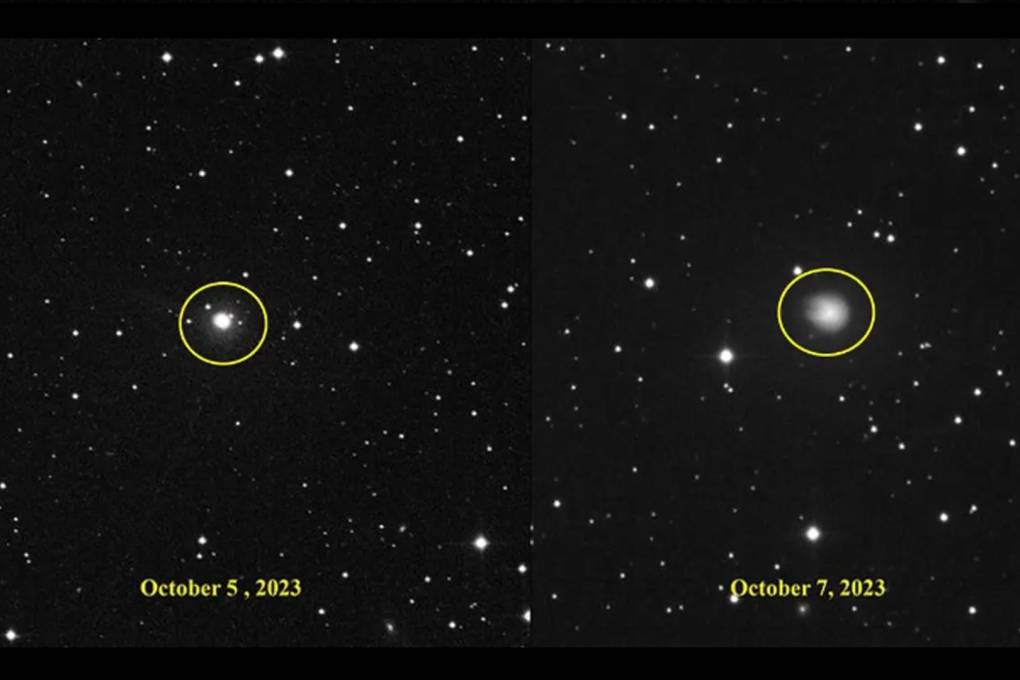 Las variaciones del cometa “Diablo” desde que explosionó