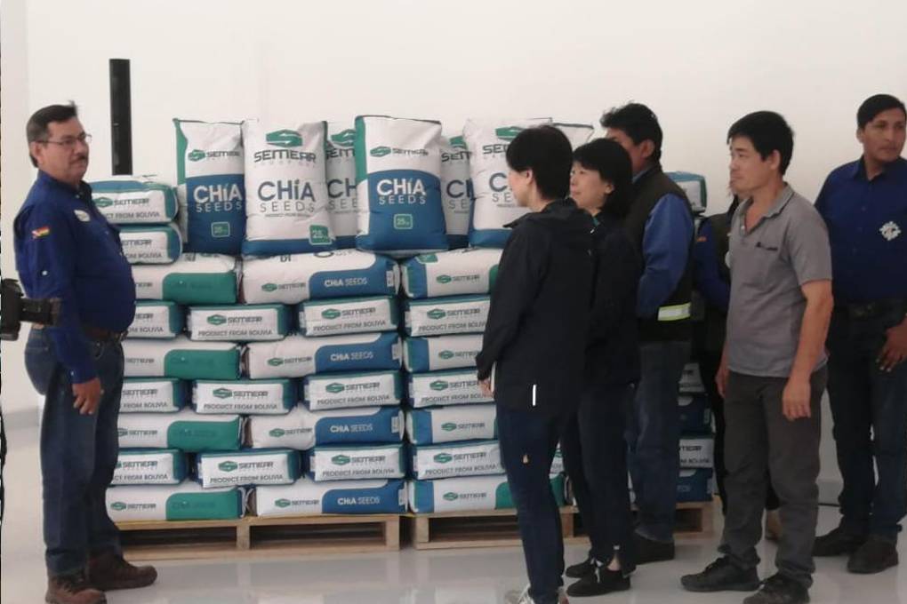 Comisión de China visitando plantas de procesamiento de chía 