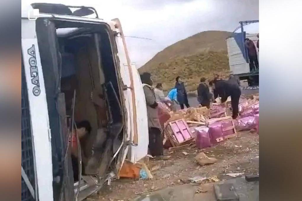 Accidente de tránsito en la carretera entre Oruro y La Paz