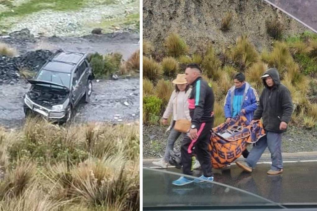 Accidente de tránsito en la carretera a los Yungas. 