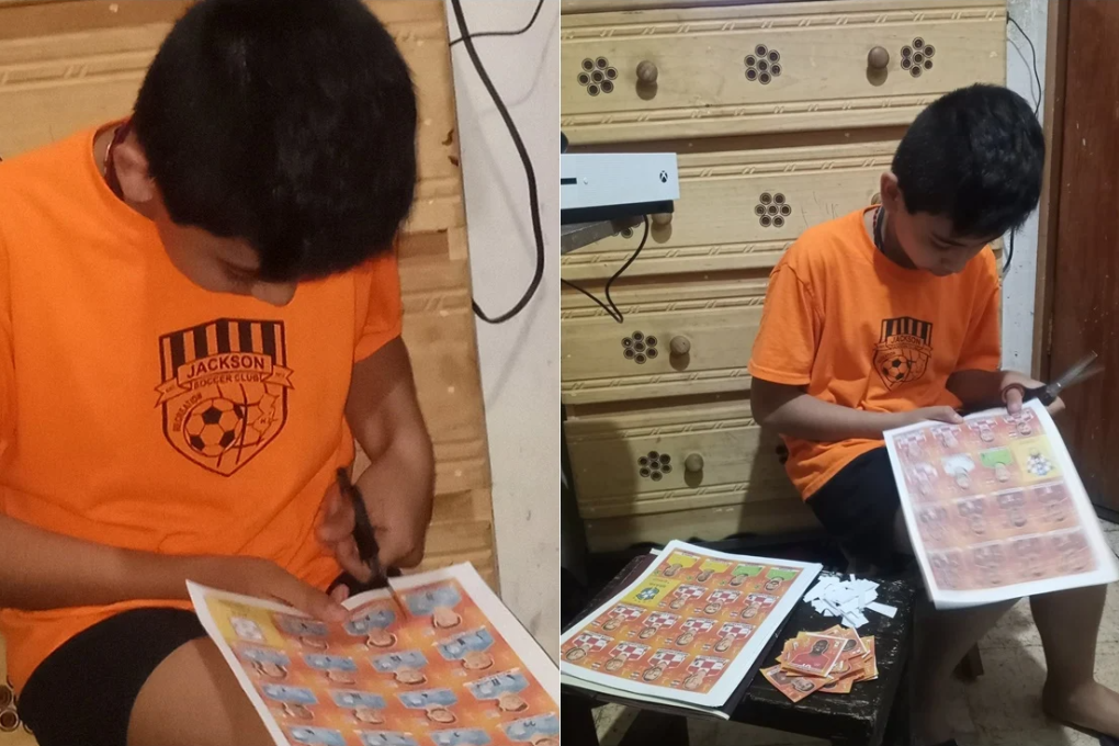 “El Timmy es feliz”: padre imprime figuras del Mundial para que su hijo pueda llenar su álbum