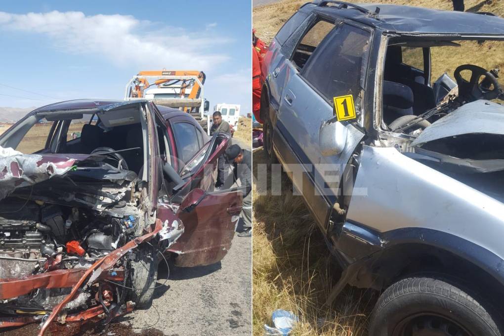 Seis muertos tras choque frontal de dos vehículos en carretera a Desaguadero