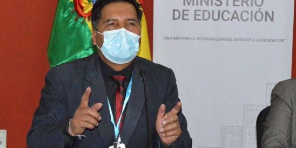 El ministro de Educación, Adrián Quelca. Foto: ABI