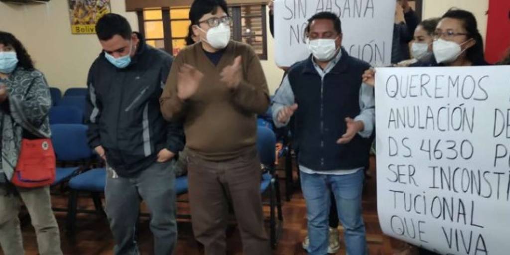 En La Paz las protestas a favor de Aasana apuntan a masificarse