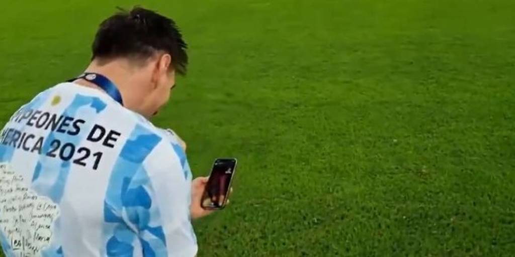 Messi en su videollamada a Antonela