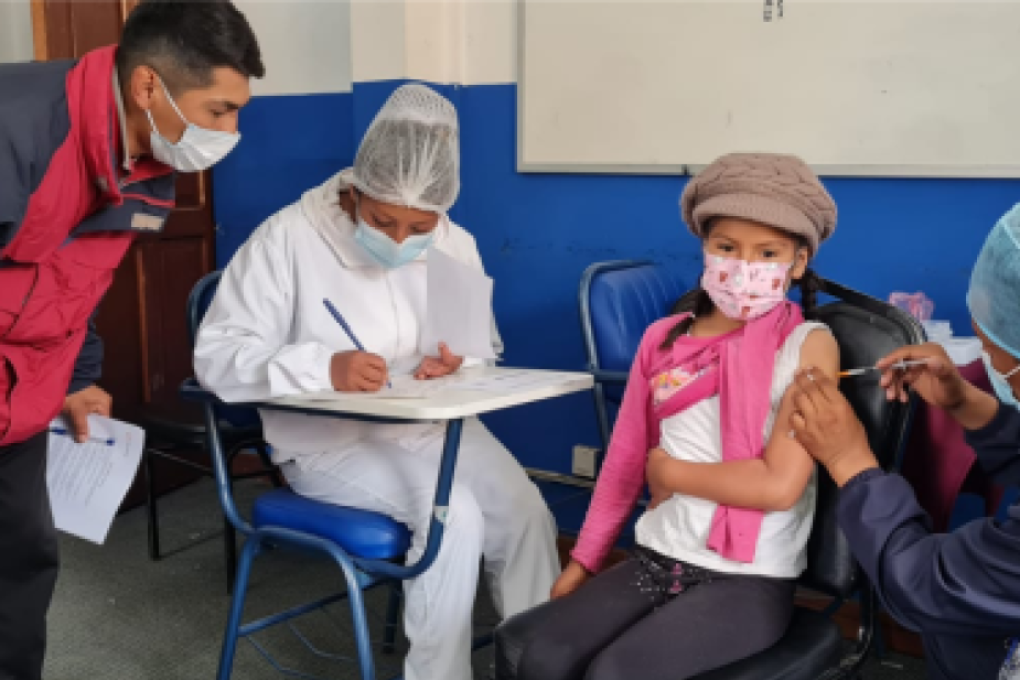 Punto de vacunación en La Paz