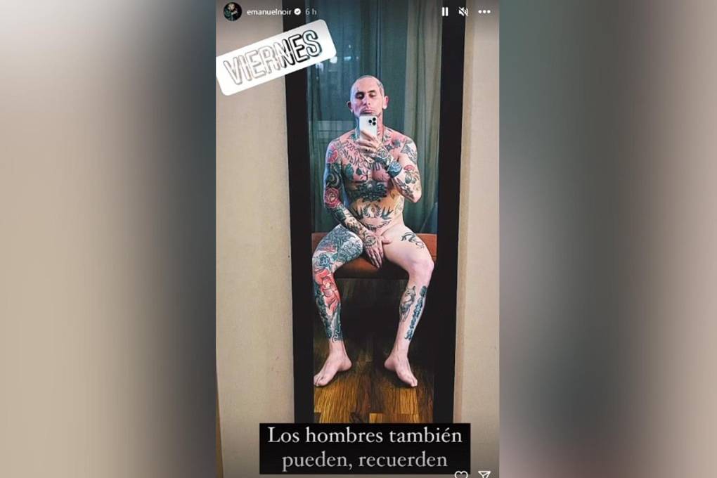 Emanuel Noir publicó su inusual fotografía en Instagram.
