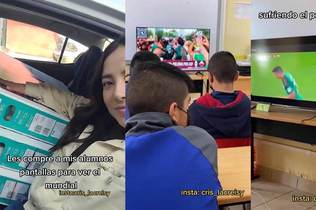 Profesora compra televisores para que sus estudiantes puedan ver el Mundial