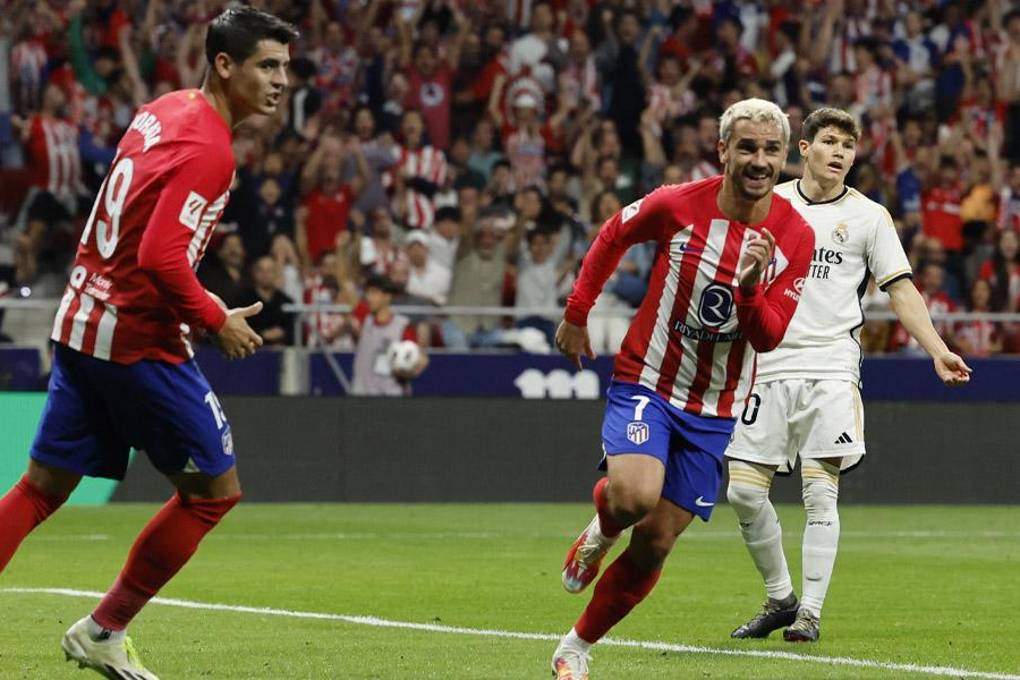 El francés Griezmann anotó el 2-0 parcial para el conjunto colchonero en el derbi de Madrid.