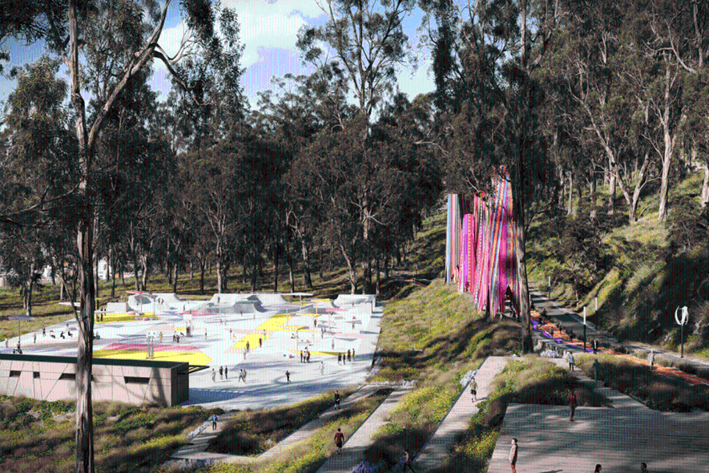 Imagen en 3D del Parque Lineal Metropolitano