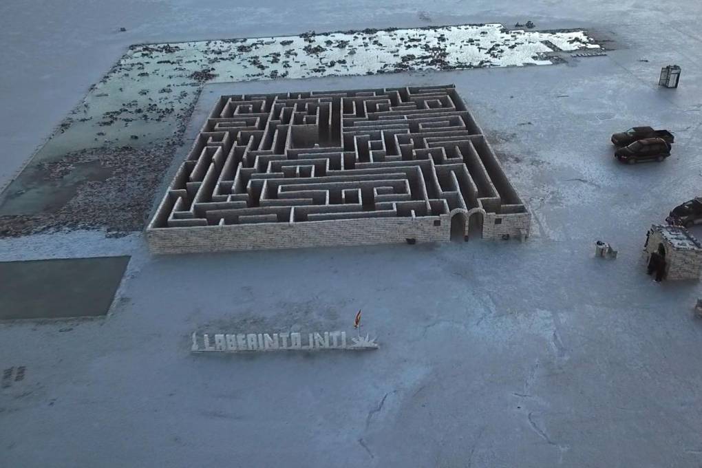 El laberinto de sal en Uyuni.