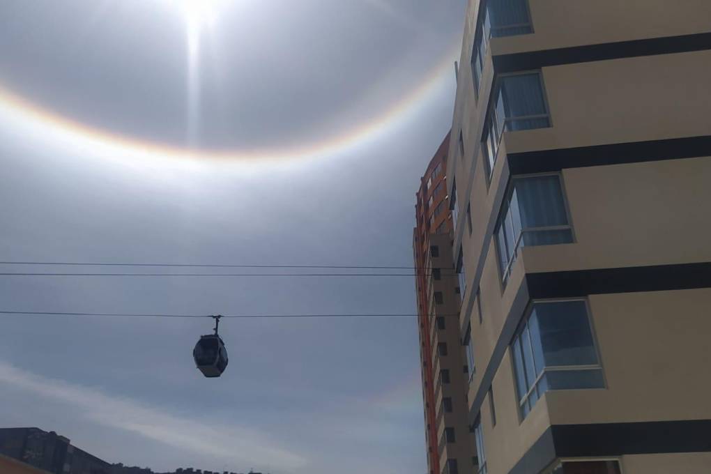Halo de sol en La Paz maravilló a sus habitantes
