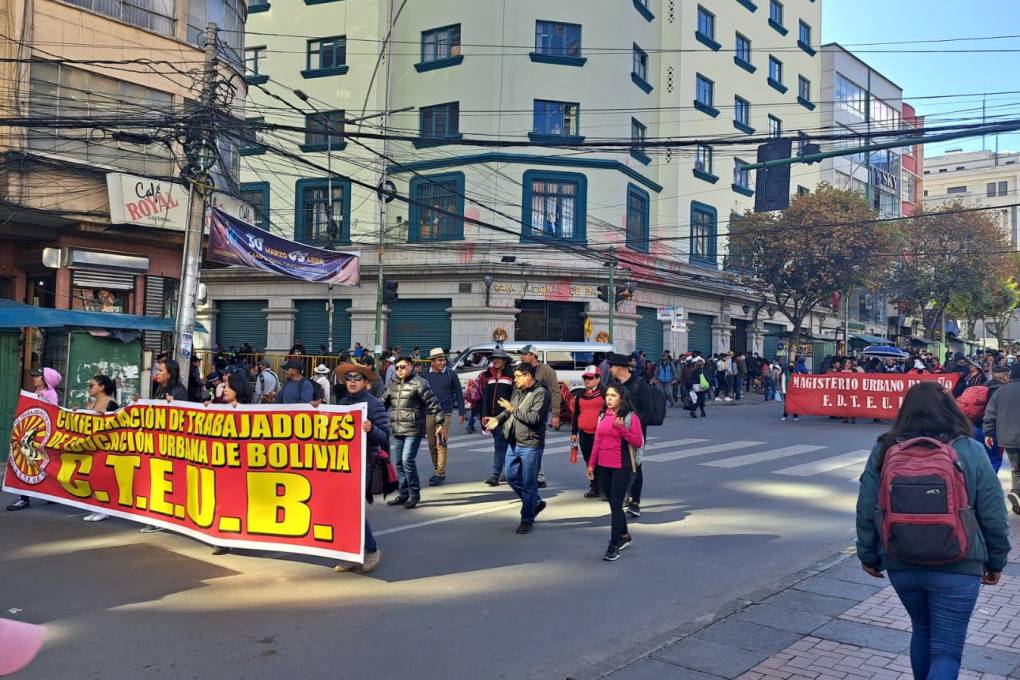 La marcha recorrió las calles de La Paz 
