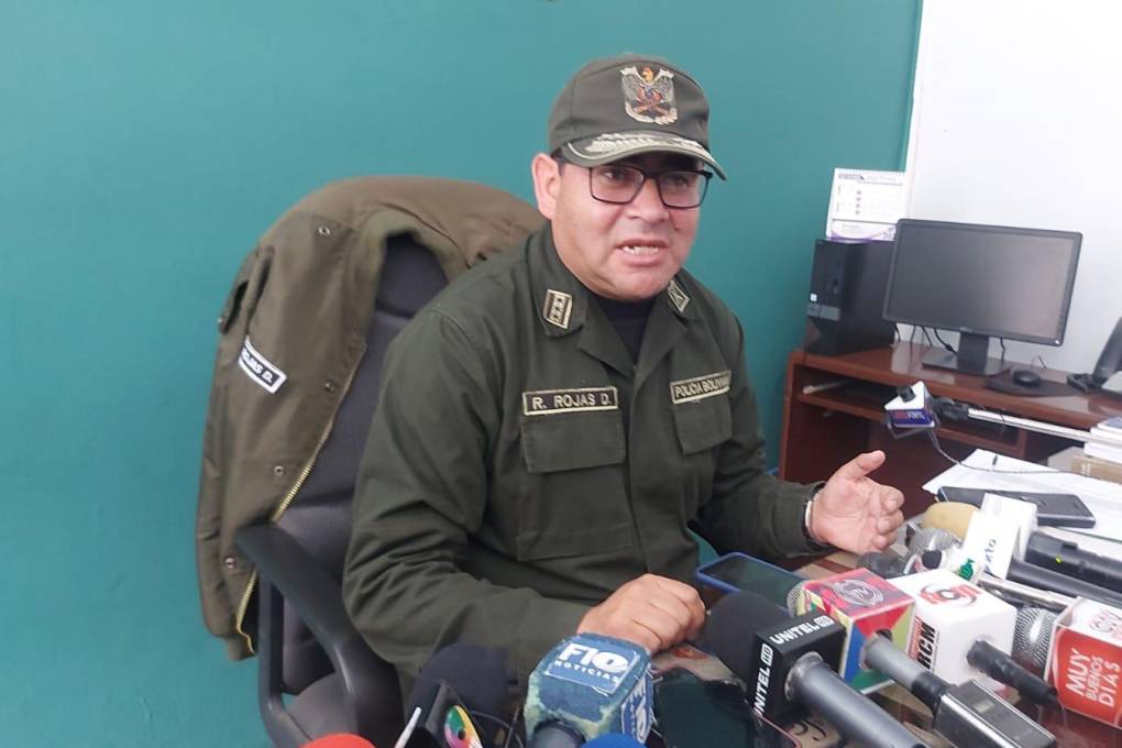Ronaldo Rojas, director Fuerza Especial de Lucha Contra el Crimen (Felcc) de La Paz