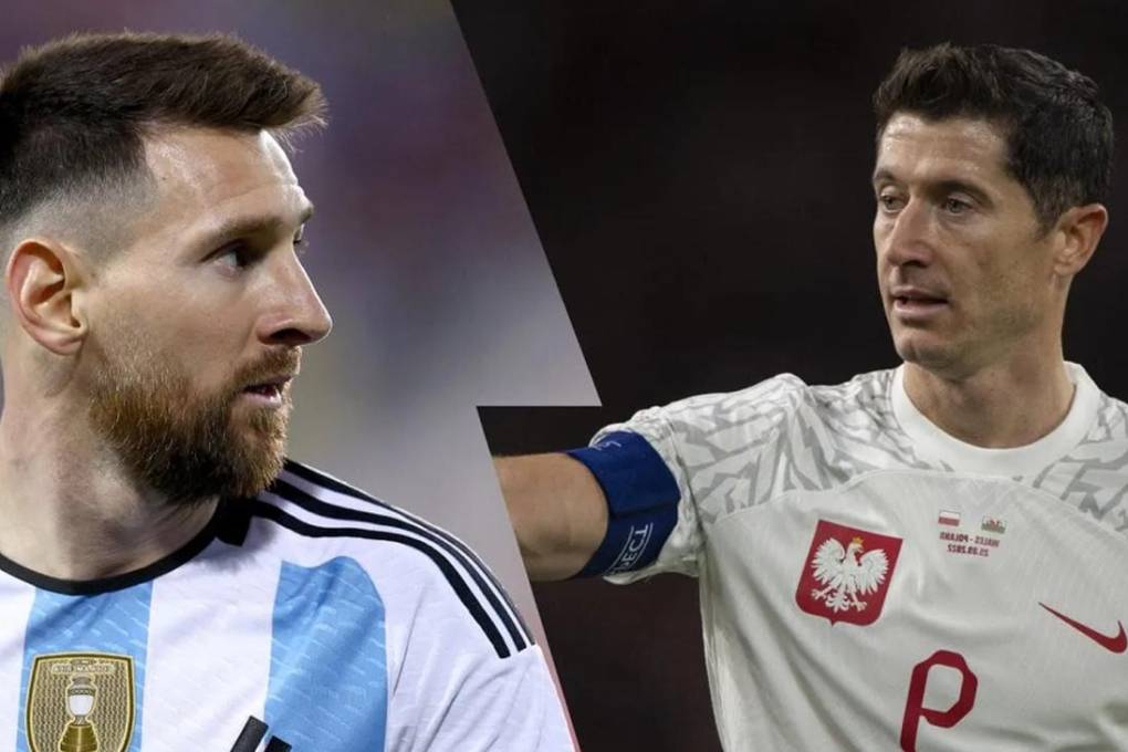 Messi (izq.) es la figura de Argentina y Lewa (dcha.) es la de Polonia.