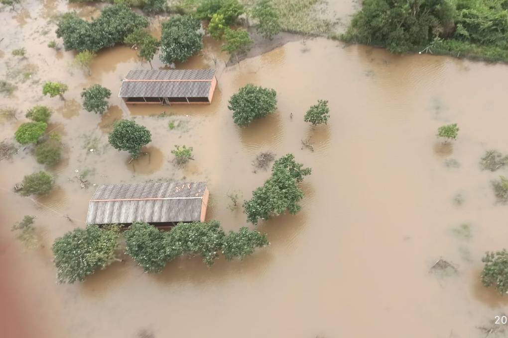 Una de las co munidades sobrevoladas este miércoles.