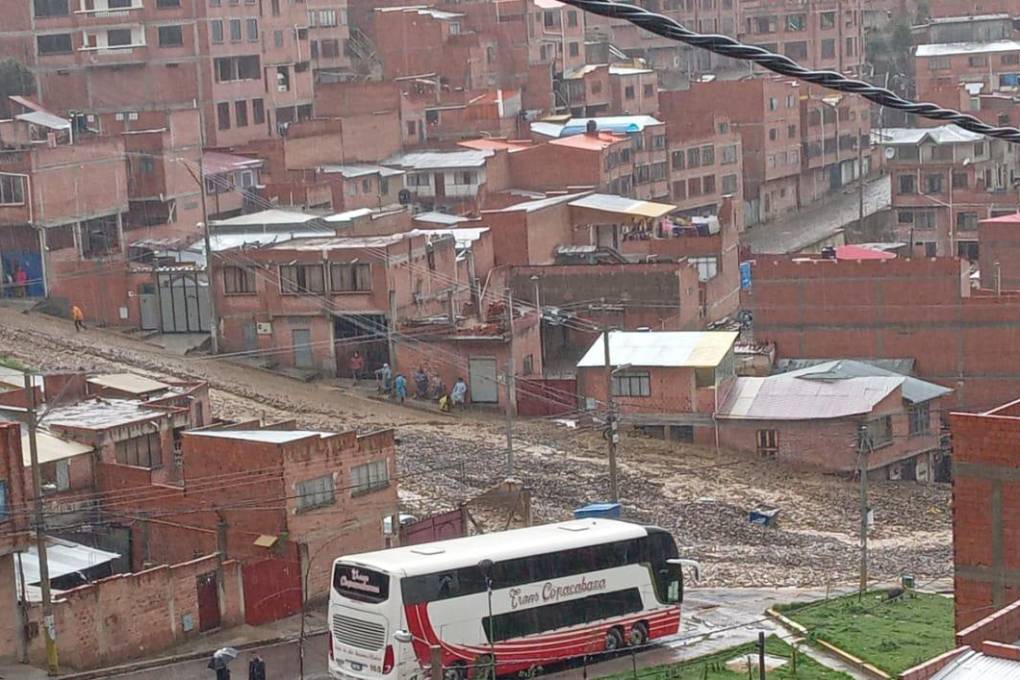 Zona de Rosasani afectada por una mazamorra. 