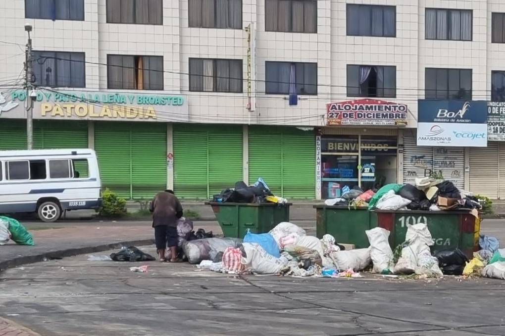 En distintas zonas de la ciudad los contenedores de basura están rebasados 