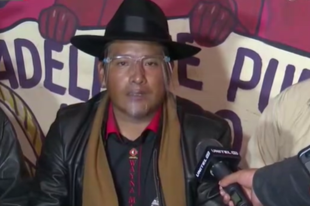 Santos Quispe anuncia lucha si el gobierno obstruye sus proyectos para