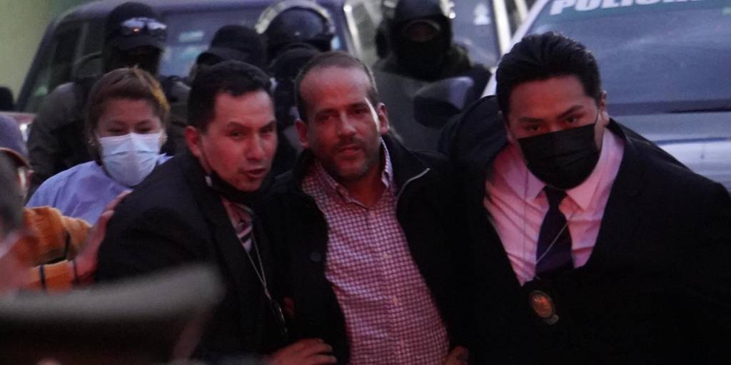 Luis Fernando Camacho en diciembre del 2022, tras ser aprehendido en Santa Cruz fue llevado a La Paz