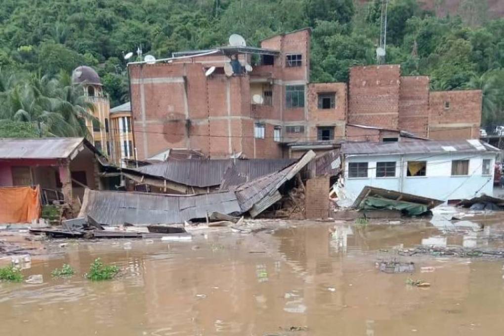 El agua ingresó con fuerza a las casas 