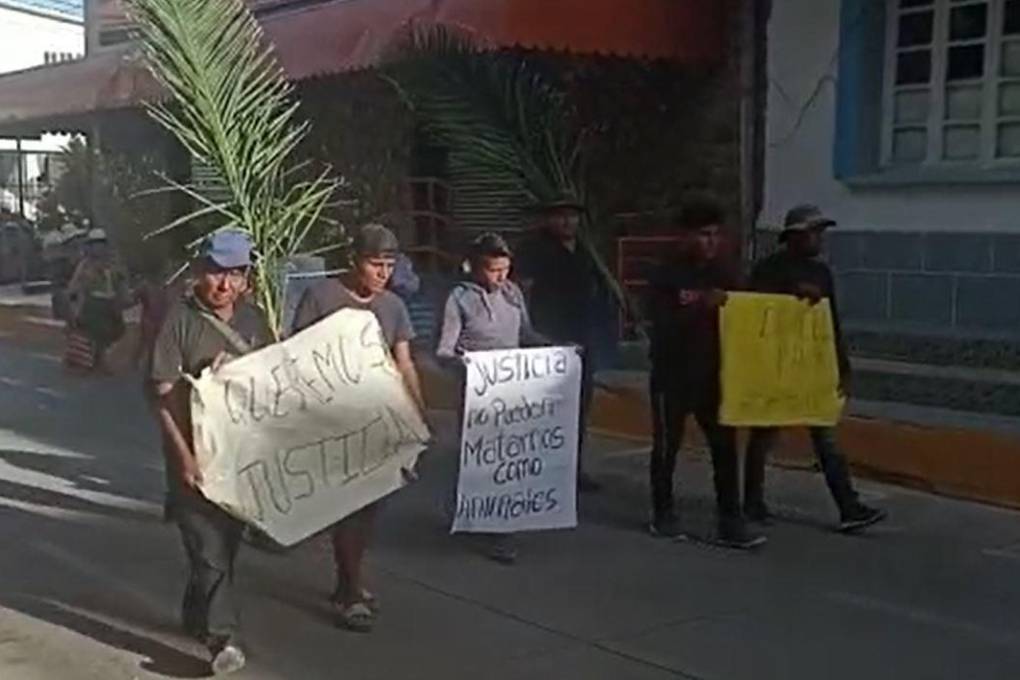 Los pobladores expresaron su protesta por el crimen