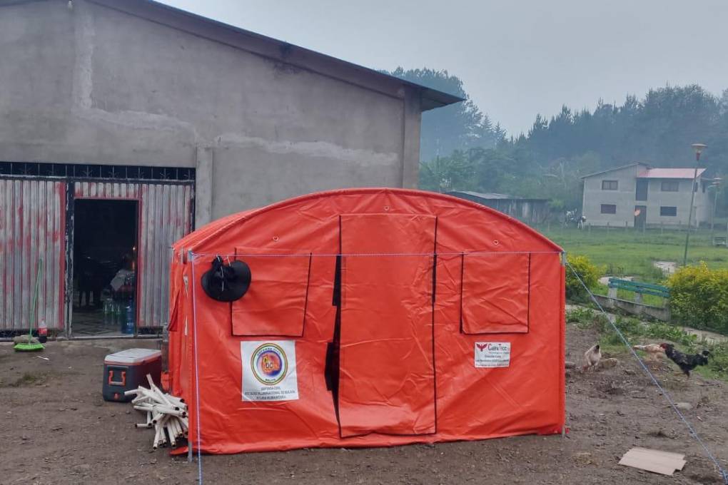 Lugar donde rescatistas y familiares de Shirley descansan