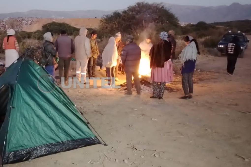 La protesta en Colcapirhua lleva casi un mes