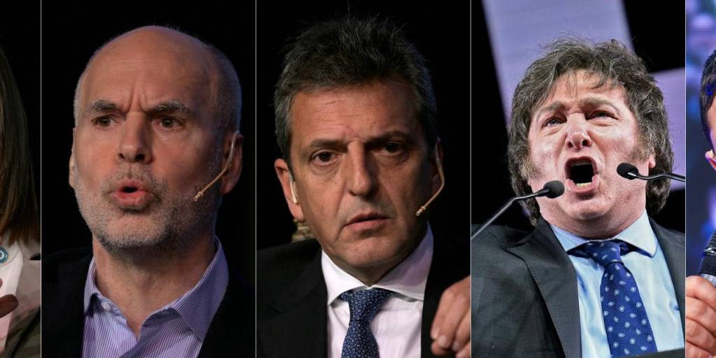 Algunos de los políticos que irán a las primarias en Argentina