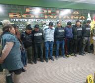 Policía presenta a la banda de atracadores en El Alto