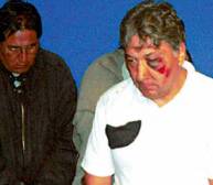 El excoronel de la Policía Blas Valencia cuando fue detenido.