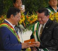 El alcalde y el presidente Arce compartieron testera en la sesión del Concejo