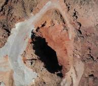 Vista aérea del los daños en el Cerro Rico