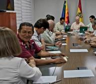 La reunión se instaló en las oficinas del Ministerio de Hidrocarburos, en Santa Cruz