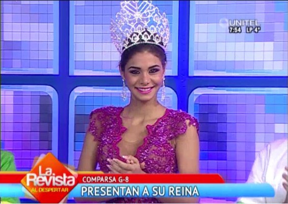 Camila Lepere visitó La Revista como reina de la agrupación G-8