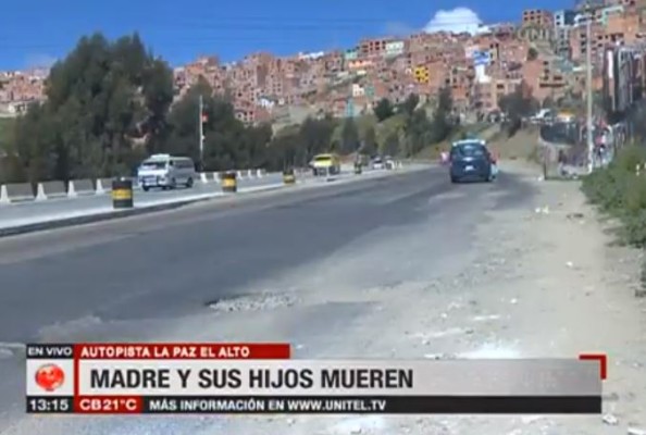 La Paz: Una mujer y sus dos hijos perdieron la vida cuando cruzaban la vía