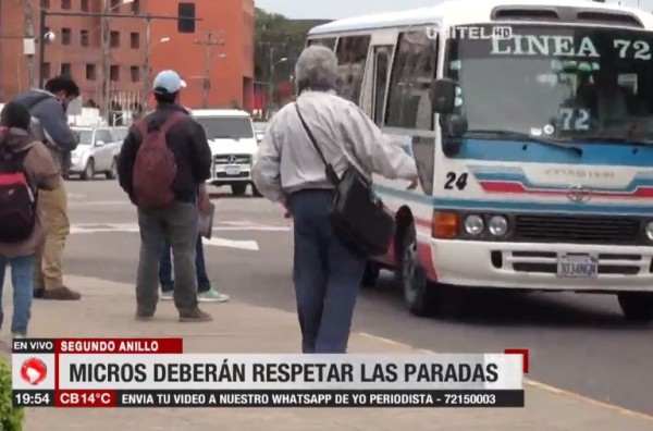 Santa Cruz: Choferes y pasajeros deberán respetar las paradas de micros