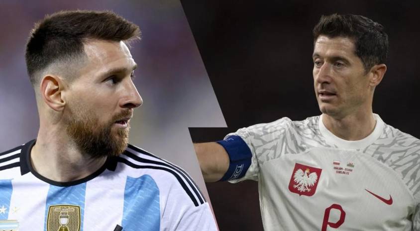 Messi (izq.) es la figura de Argentina y Lewa (dcha.) es la de Polonia.