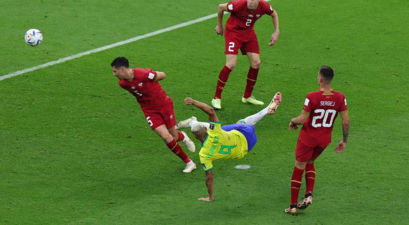 Richarlison ha marcado hasta el momento el mejor gol del Mundial