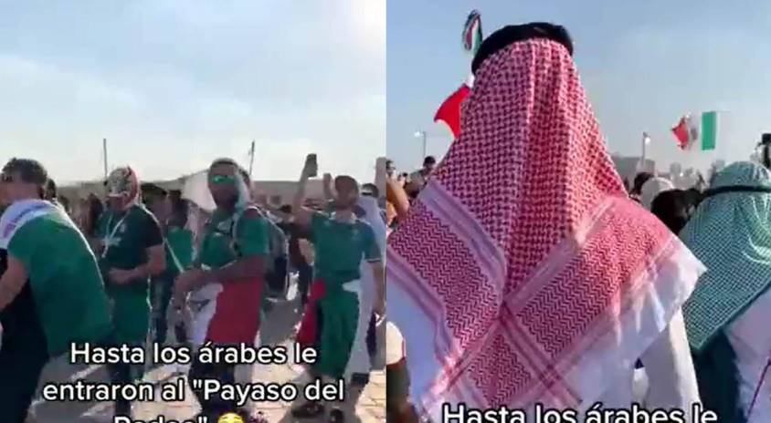 Árabes bailan una canción típica mexicana